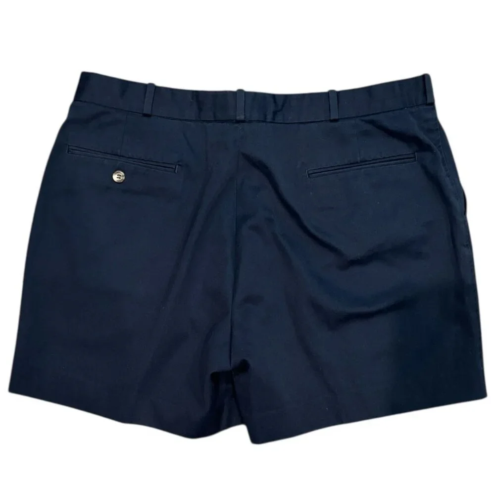 Carl‎ Michaels Navy Chino Shorts | Flat Front Walking Classic | Men’s Size 38